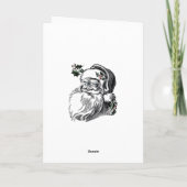 Vintage Rooftop Santa & Sleigh Christmas シーズンカード (裏面)