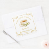 Vintage Rooibos Tea Square Label スクエアシール (封筒)