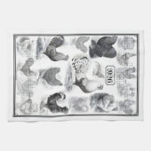 Vintage Rooster 2026 Calendar キッチンタオル (横)