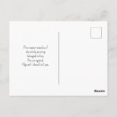 Vintage Rooster Blue White Checkered ポストカード (裏面)