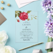 Vintage Rose Acrylic Wedding Invitation アクリル招待状 (インサイチュ (ウェディング))