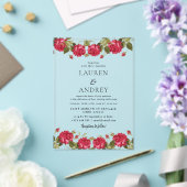 Vintage Rose Acrylic Wedding Invitation アクリル招待状 (インサイチュ (ウェディング))