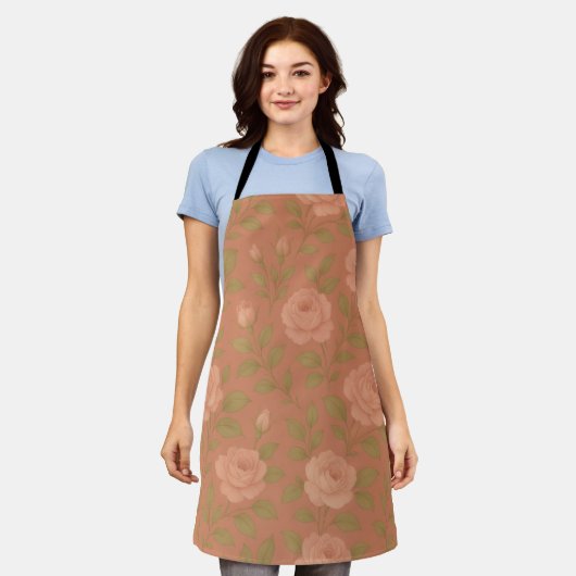Vintage Rose Apron エプロン (着用した状態)