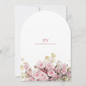 Vintage Rose Arch | Monogram Wedding 招待状 (裏面)