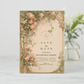 Vintage Rose Arch Wedding セーブザデート (スタンド正面)