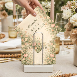 Vintage Rose Botanical Baby Shower スタンダードカクテルナプキン