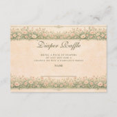Vintage Rose Botanical Diapper Raffle エンクロージャーカード (正面)