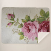 Vintage Rose Elegance  シェルパブランケット (正面(横))