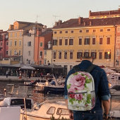 Vintage Rose Elegance プリントバックパック