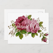 Vintage Rose Elegance Postcard ポストカード (正面/裏面)