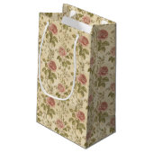 Vintage Rose Floral Pattern スモールペーパーバッグ (裏面アングル)