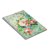 Vintage Rose Flowers Personalized Journal ノートブック (右側)