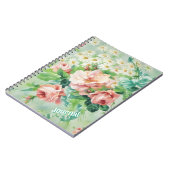 Vintage Rose Flowers Personalized Journal ノートブック (左側)