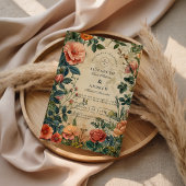 Vintage Rose Garden Wedding 招待状