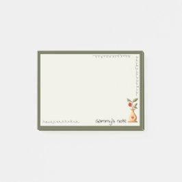 Vintage Rose in Vase, green border, Post-It Notes ポストイット