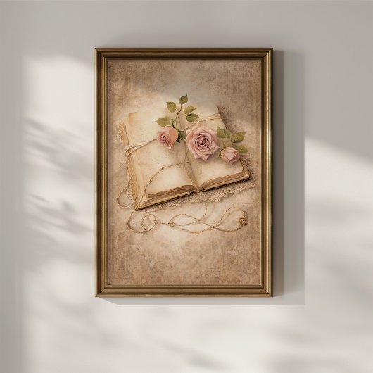 Vintage Rose Journal  ポスター