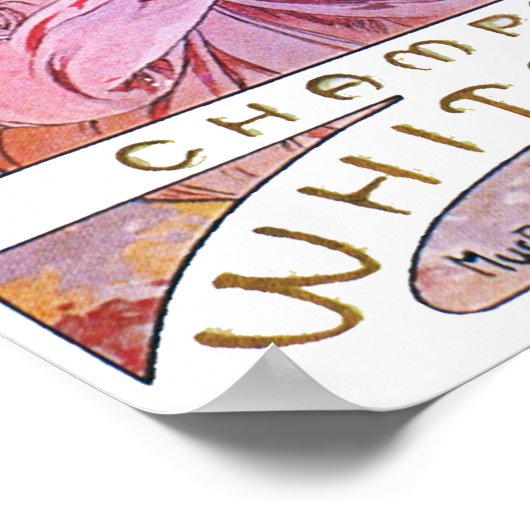 Vintage Rose Pink Goddess ポスター (角)