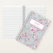 Vintage Rose Pink Personalized Journal Notebook ノートブック (内側)