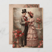 Vintage Rose Postcard Back | Elegant Victorian ポストカード (正面/裏面)