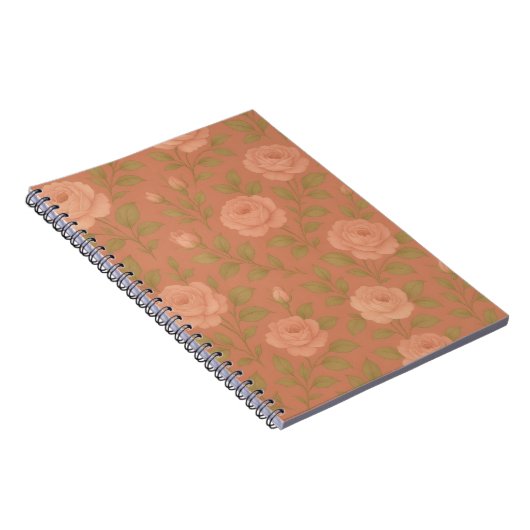 Vintage Rose Spiral Notebook ノートブック (右側)