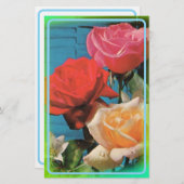 Vintage Rose Stationery 便箋 (正面/裏面)