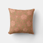 Vintage Rose Throw Pillow クッション (正面)