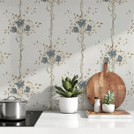 Vintage Rose Vine Wall Paper 壁紙<br><div class="desc">Transform your space with the timeless charm of the "Vintage Rose Vine" wallpaper. This elegant design features intricate vines adorned with beautiful red roses and delicate blue and green leaves, set against a soft beige background. The detailed floral pattern brings a touch of vintage sophistication and natural beauty, creating a...</div>