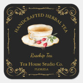 Vintage Rosehip Tea Square Label スクエアシール (正面)