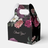 Vintage Roses Black Background Bridal Shower フェイバーボックス (裏面サイド)
