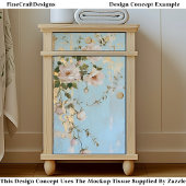 Vintage Roses, Distressed Blue Wood DY5L Decoupage 薄葉紙