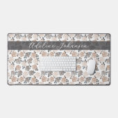Vintage Roses Elegant Pattern デスクマット (キーボード&マウス)