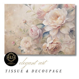 Vintage Roses Ephimeral Decoupage  薄葉紙