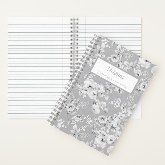 Vintage Roses Personalized Journal Notebook ノートブック (内側)