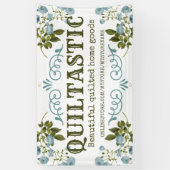 Vintage roses quilter quilt quilting sewing crafts 横断幕 (縦)