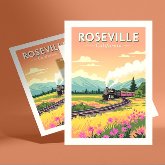 Vintage Roseville California ポストカード