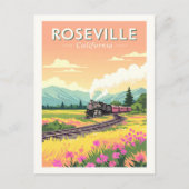 Vintage Roseville California ポストカード (正面)