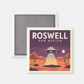 Vintage Roswell New Mexico マグネット (正面/裏面)