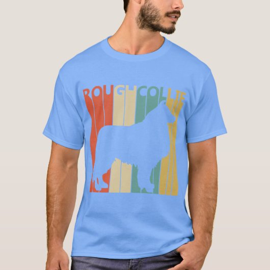 Vintage rough collie Dog vintage Tシャツ (正面)