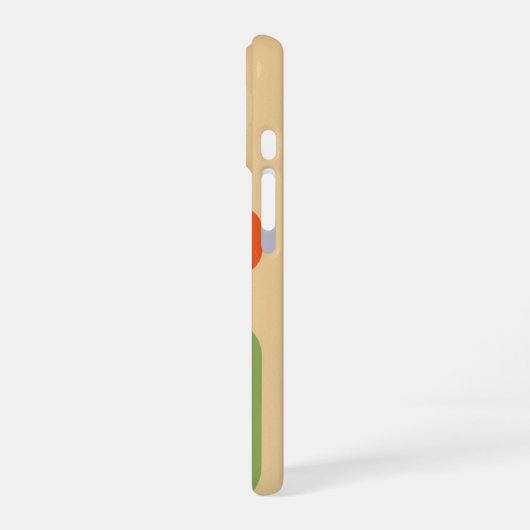 Vintage Rounded Rectangles iPhone 16ケース (左側面)