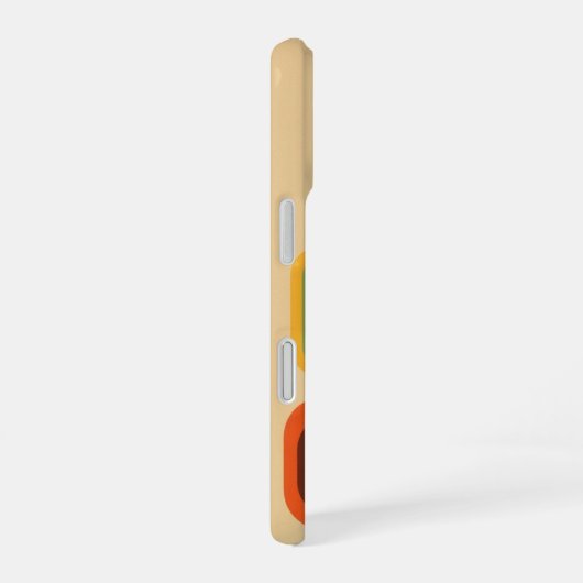 Vintage Rounded Rectangles iPhone 16ケース (右側面)