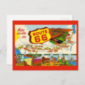 Vintage Route 66 ポストカード (正面/裏面)