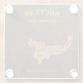 Vintage Route 66 Historic Map Adventure ガラスコースター (裏面)