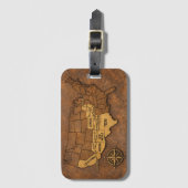 Vintage Route 66 Map 2026 Centennial ラゲッジタグ (正面縦)