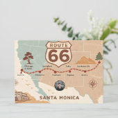 Vintage Route 66 USA Map シーズンカード (スタンド正面)
