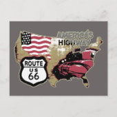 Vintage Route US 66 ポストカード (正面)
