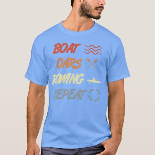 Vintage Rowing Quote friends Tシャツ (正面)