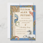 Vintage Royal Medieval 1st Birthday Invitation 招待状 (正面)