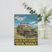 Vintage Royal Signals Recruitment Poster ポストカード (スタンド正面)