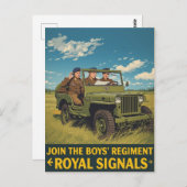 Vintage Royal Signals Recruitment Poster ポストカード (正面/裏面)