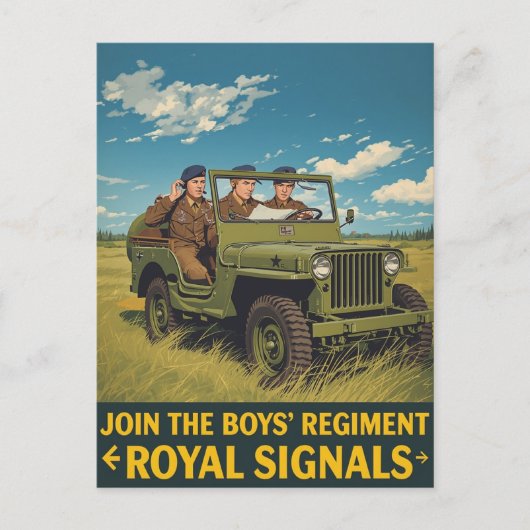 Vintage Royal Signals Recruitment Poster ポストカード (正面)